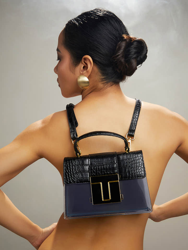Frosted Block Hand Bag