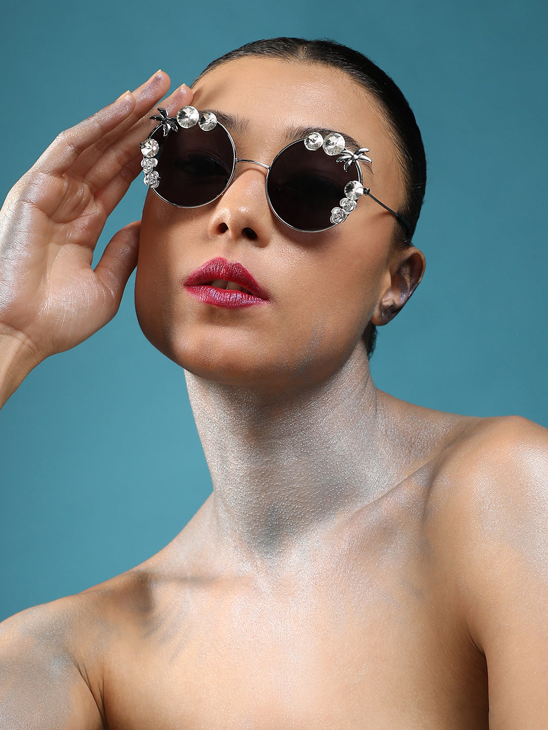 Glimmering Glam: Embellished Sunglasses