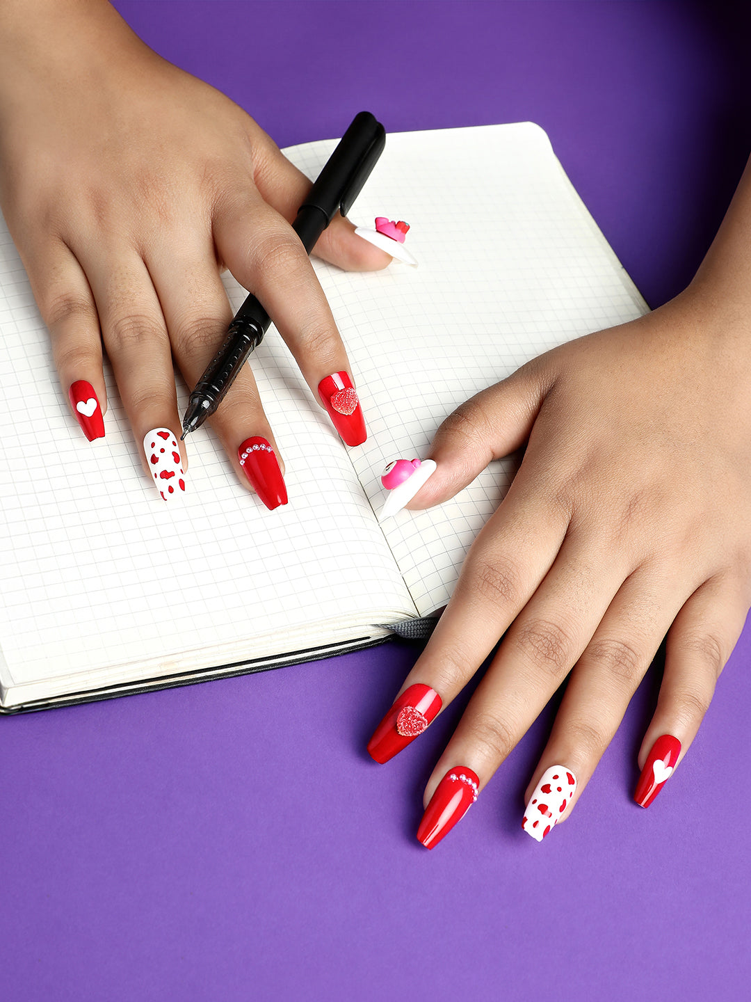 The Strawberry Shortcake Press-On Nails - Crimson Red