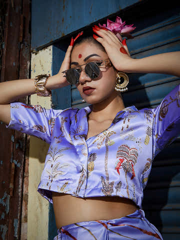 The Indie Round Sunglasses - Metallic Silver