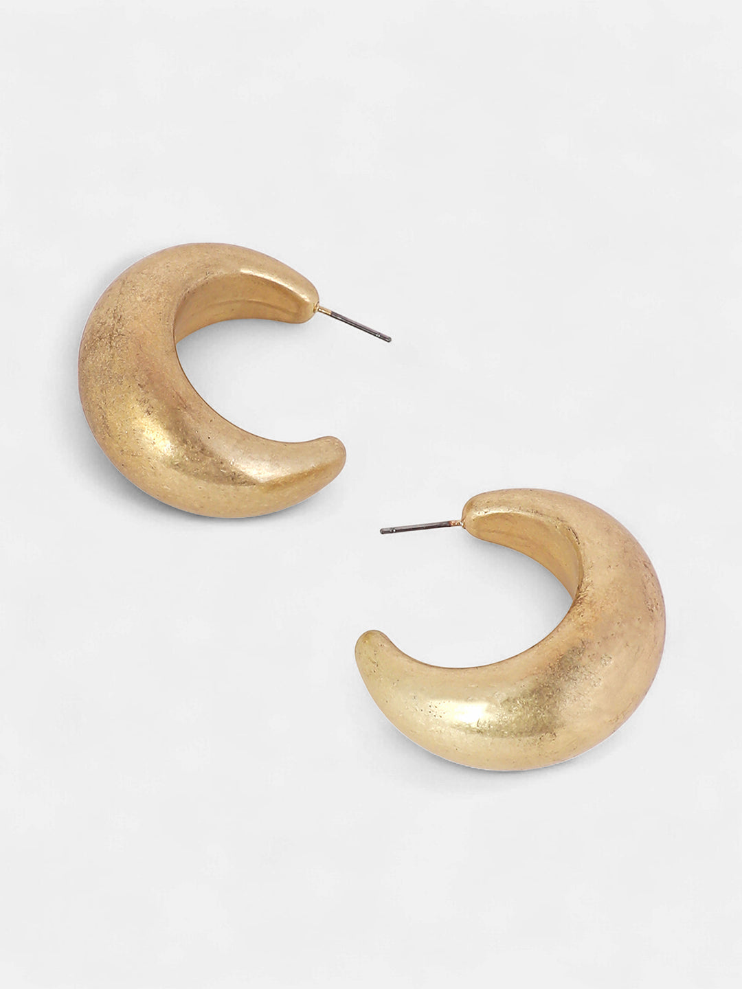 The Matte Hoop Earrings - California Gold
