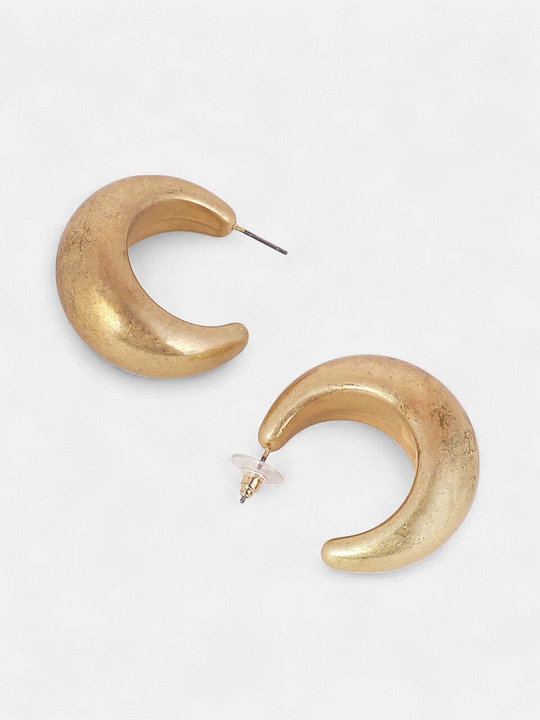 The Matte Hoop Earrings - California Gold