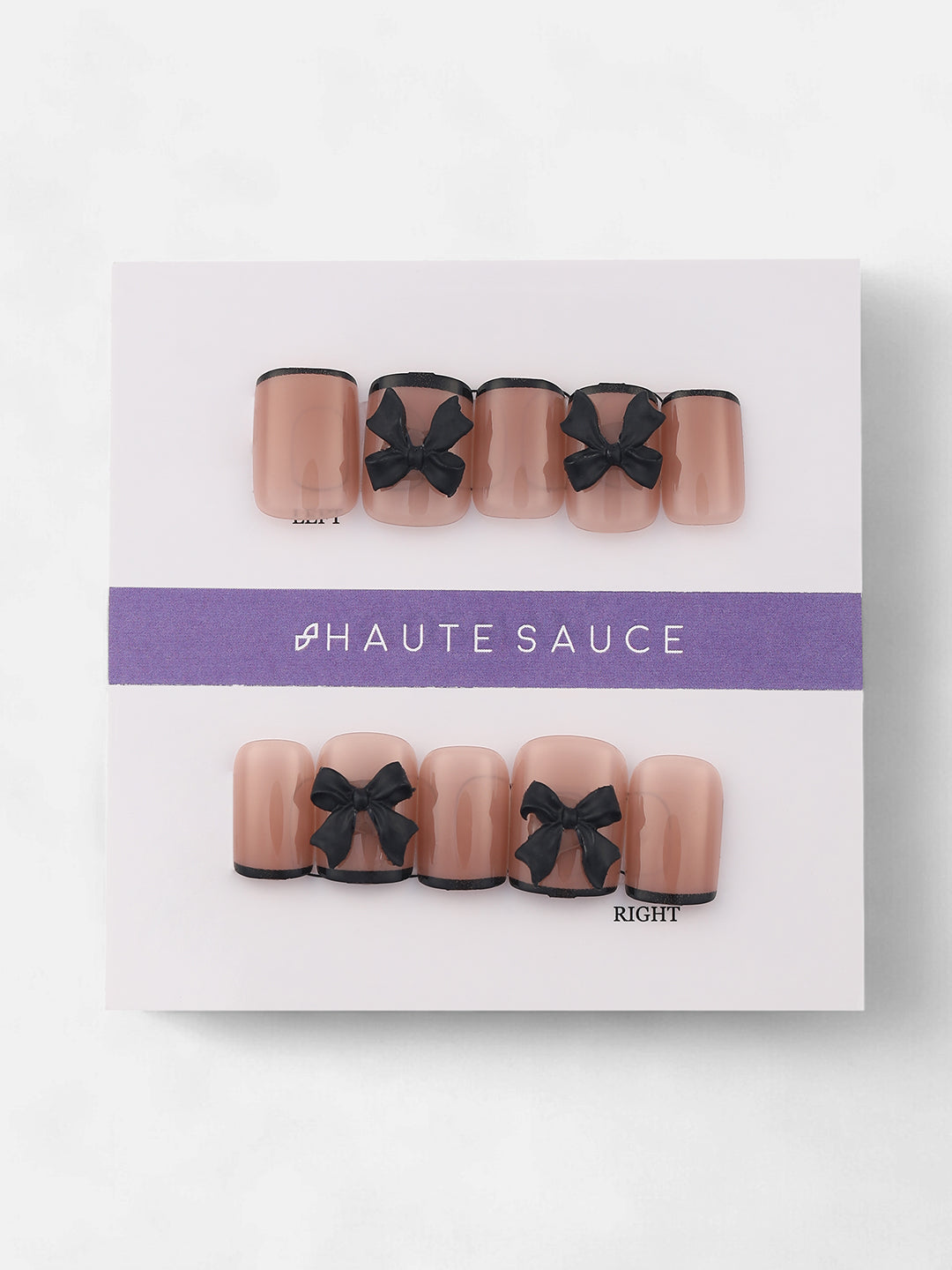The Bow Press-On Nails - Onyx Black