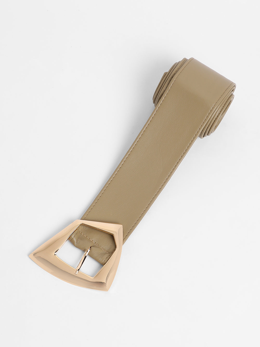 The Volcan Buckle Belt - Ecru Beige