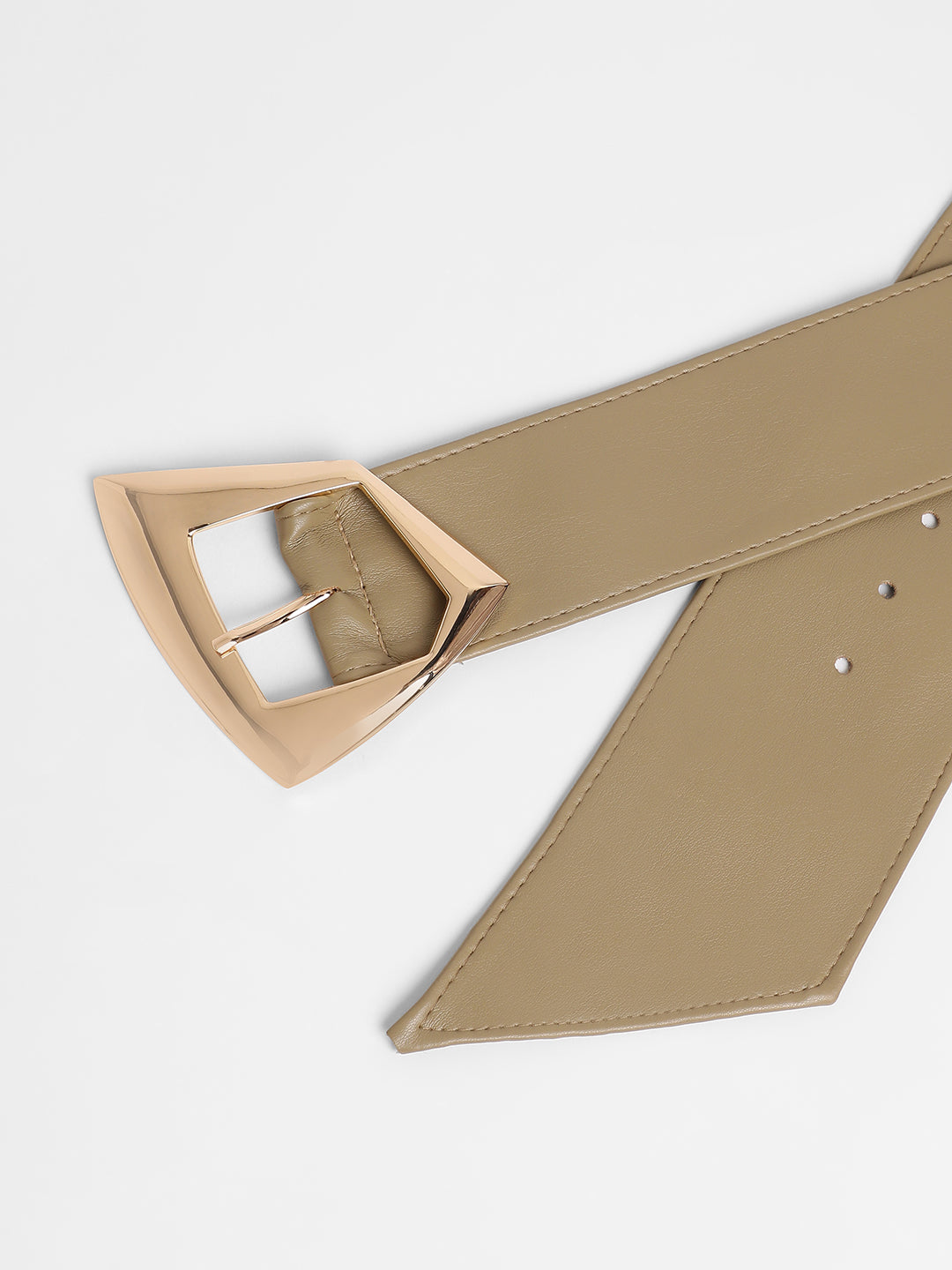 The Volcan Buckle Belt - Ecru Beige