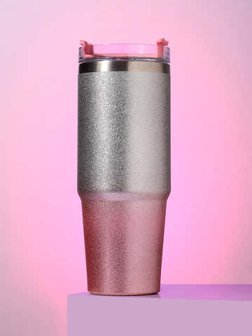 The Ombre Glimmer Sipper (890 Ml) - Blush Pink