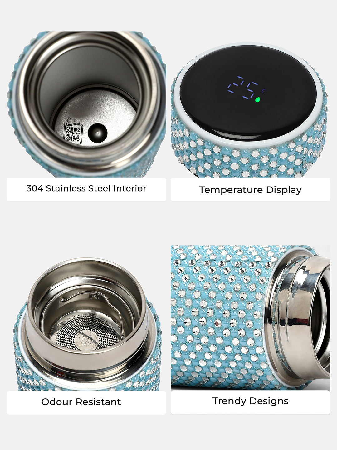 The Glacier Smart Vacuum Infuser (480 Ml) - Powder Blue