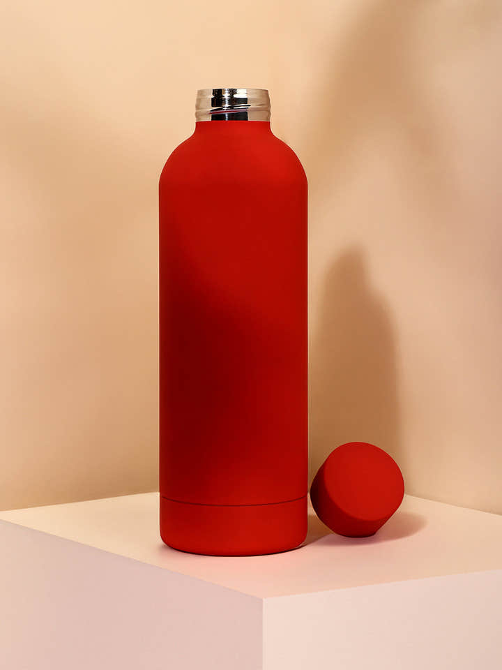 The On-The-Go Hydration Flask (500 Ml) - Crimson Red