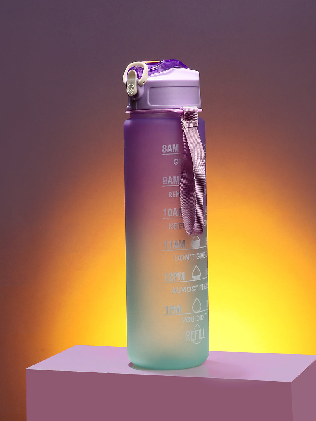 The Hydration Itinerary Sipper (900 Ml) - Amethyst Purple & Sky Blue