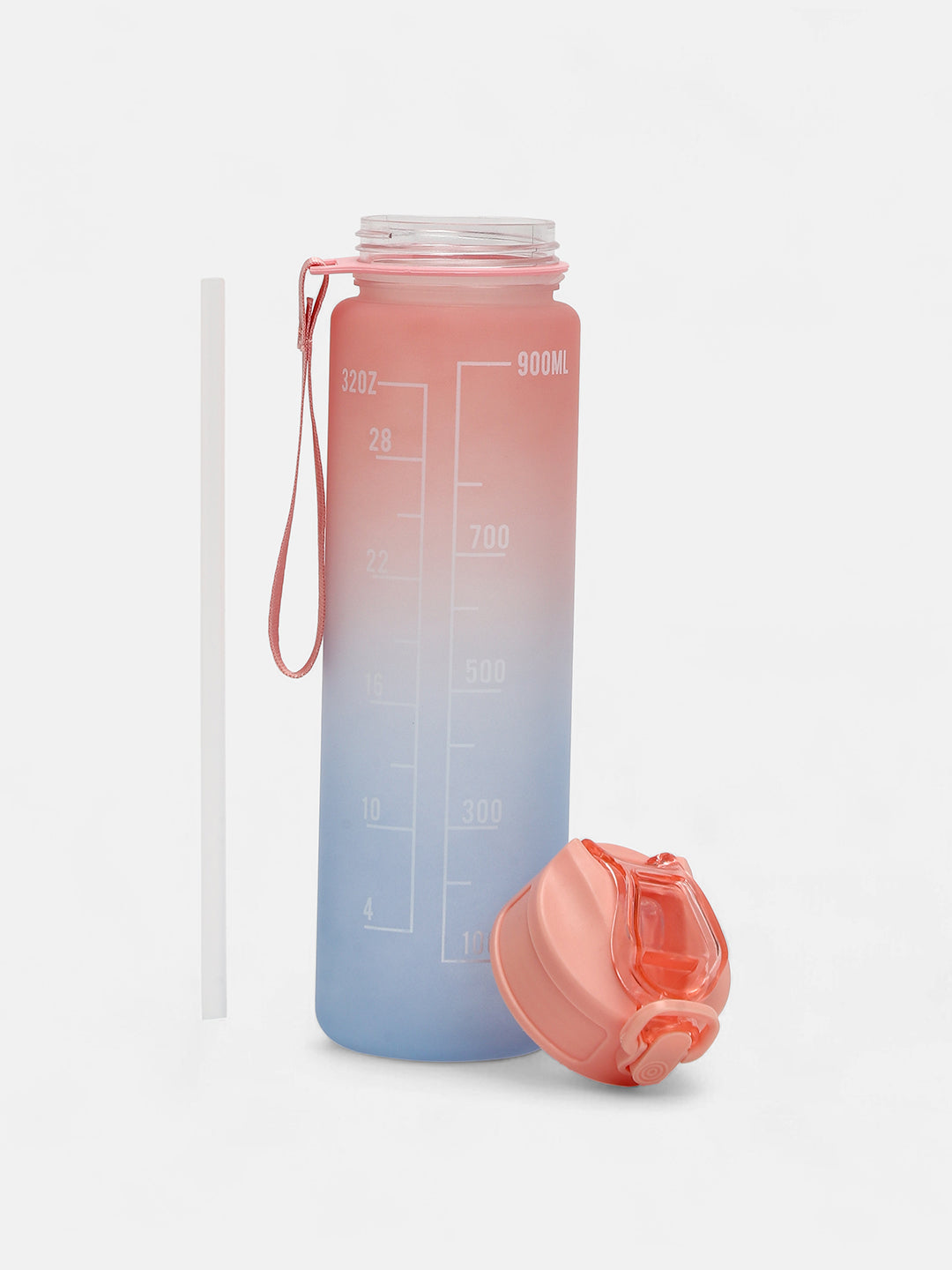 The Hydration Itinerary Sipper (900 Ml) - Peach Pink & Sky Blue