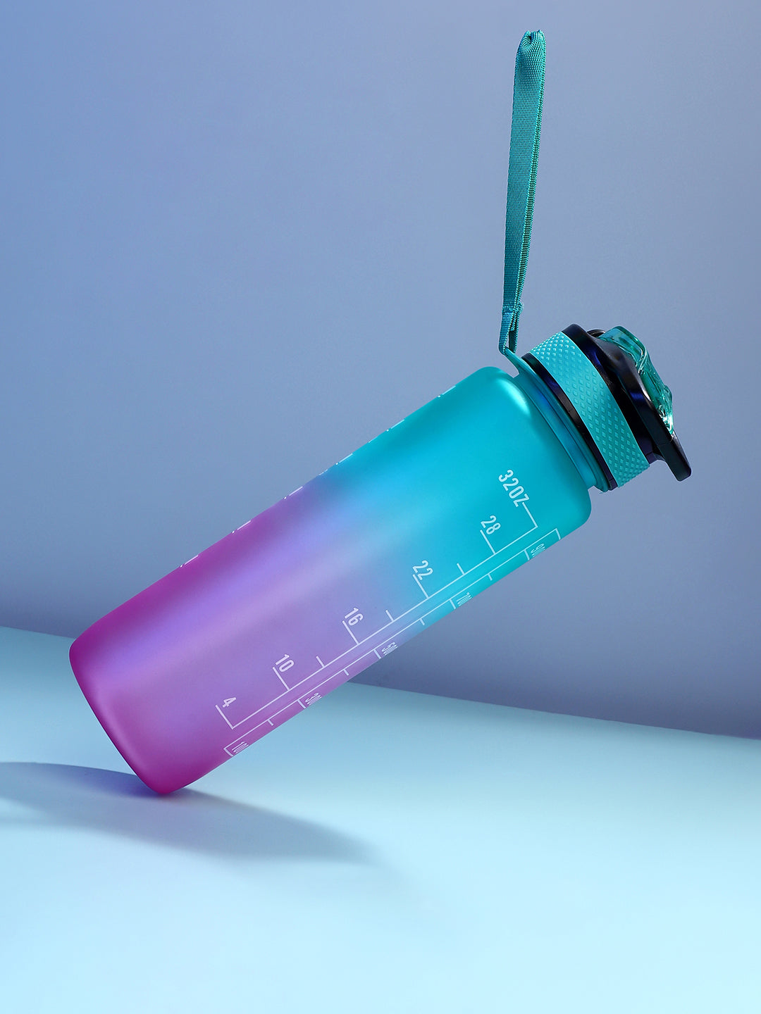 The Hydration Itinerary Sipper (1000 Ml) - Forest Green & Amethyst Purple