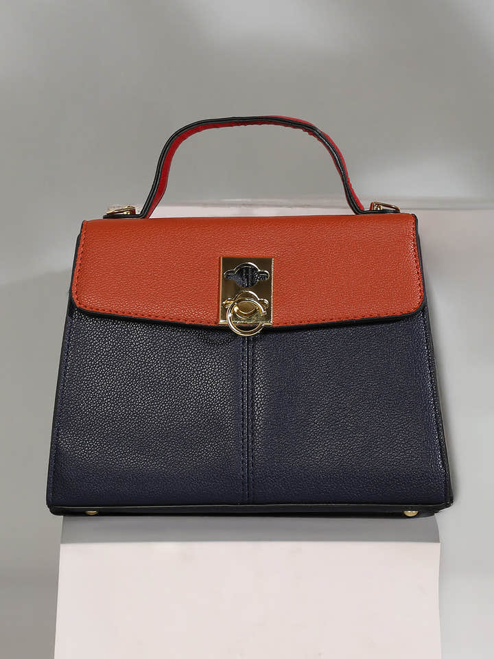 The Curatus Satchel Bag With Pouch - Sienna Brown & Obsidian Black