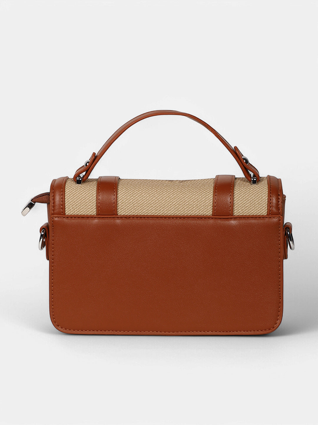 The Linea-Block Hand Bag - Tan Brown