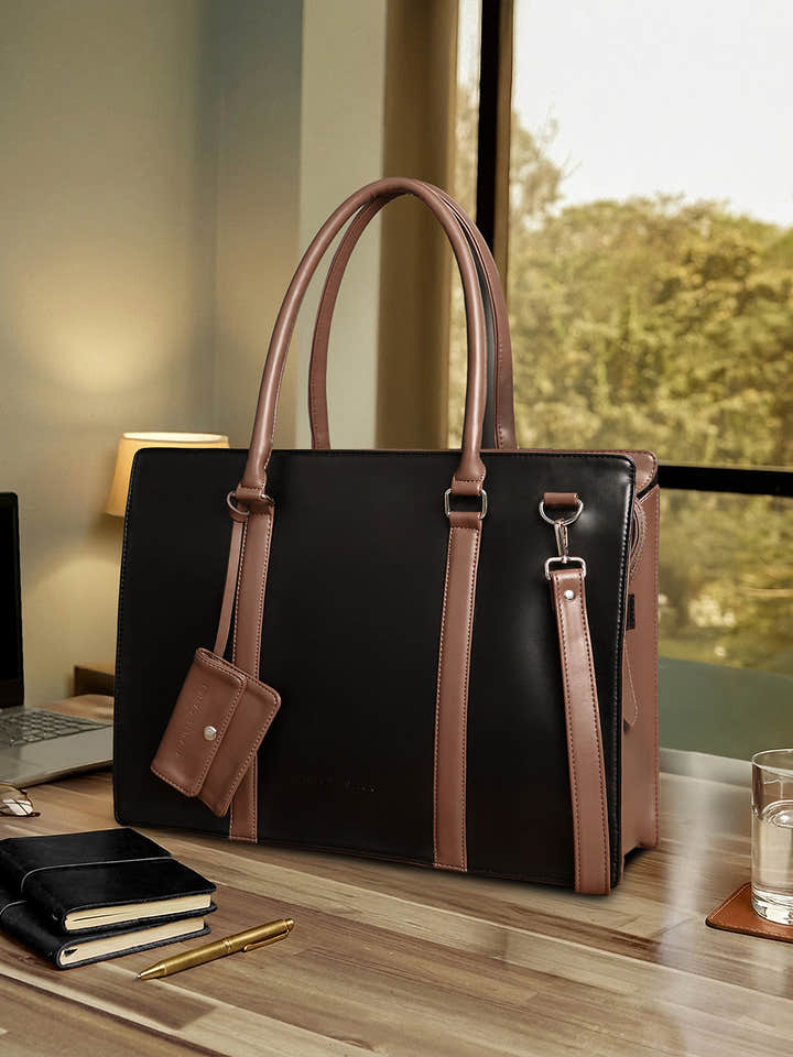 The Diurnal Tote Office Bag - Midnight Black