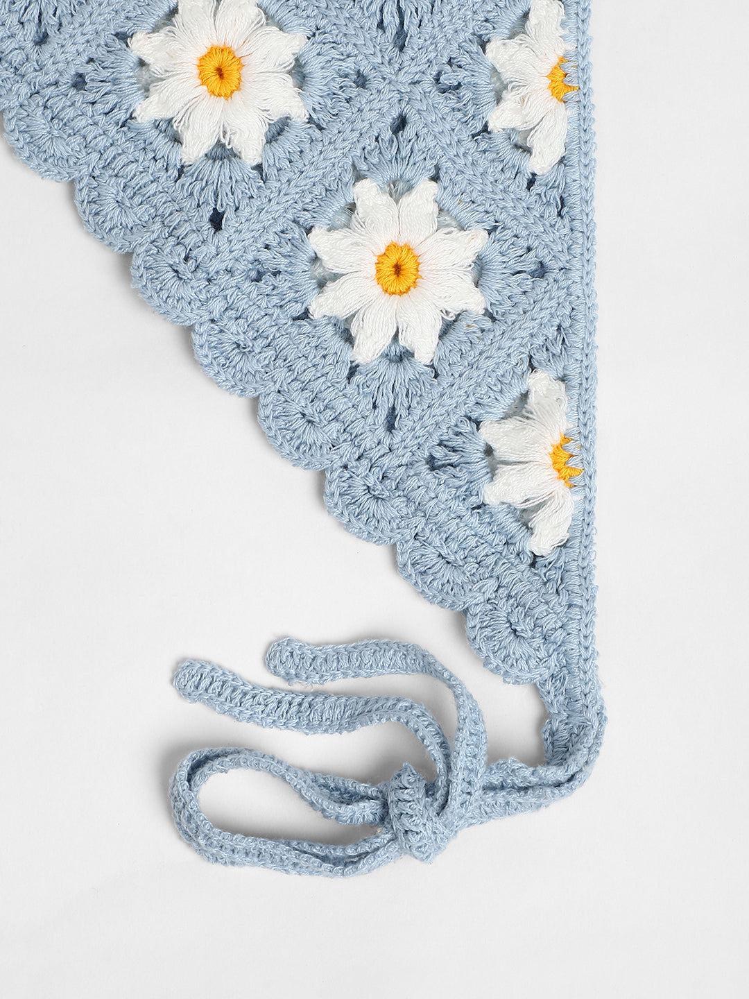 Sunflower Crochet Head Scarf