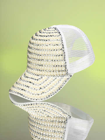 Studded Pearl Baseball Cap
