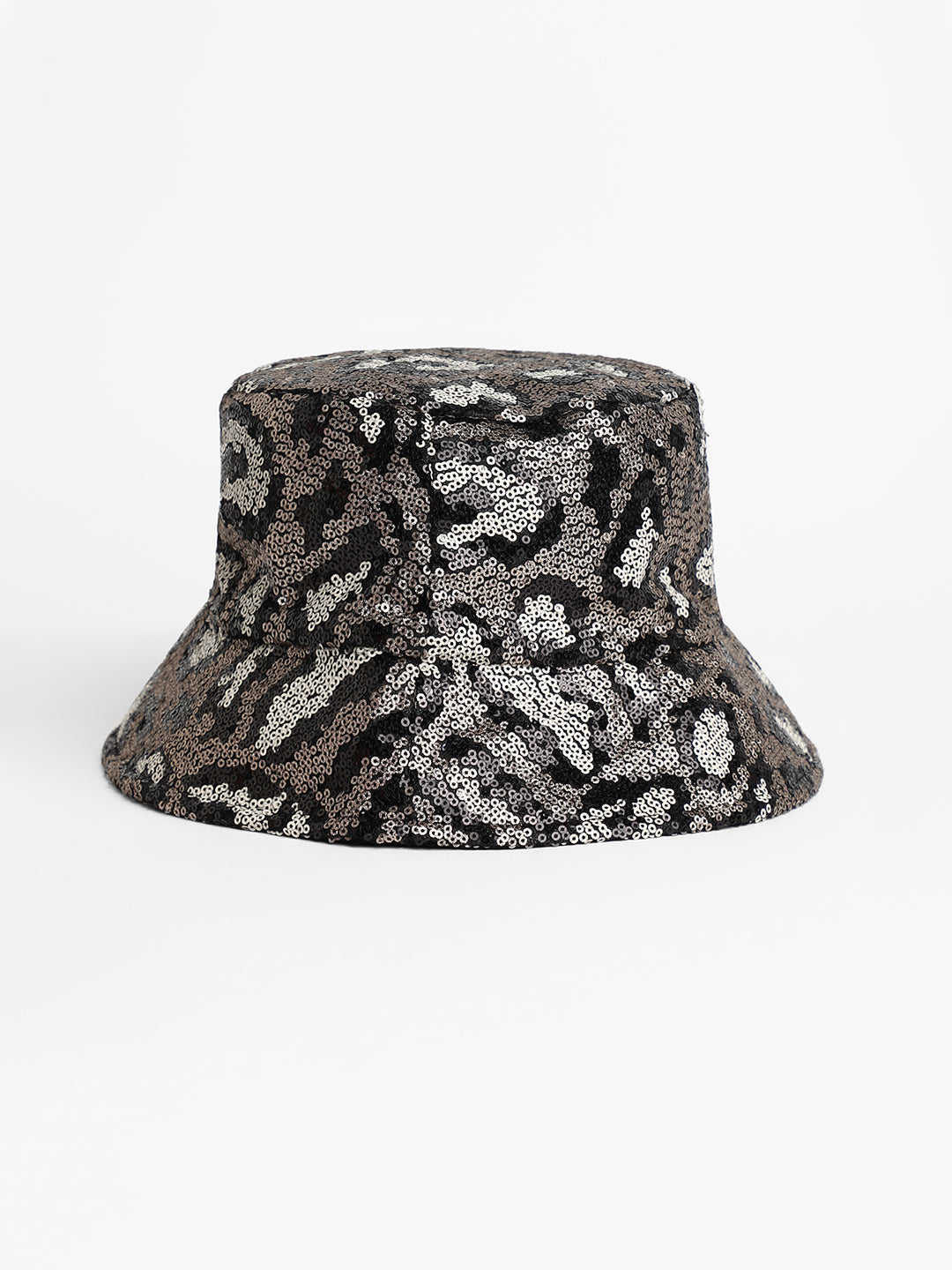 Sequin Leopard Bucket Hat - Antique Gold