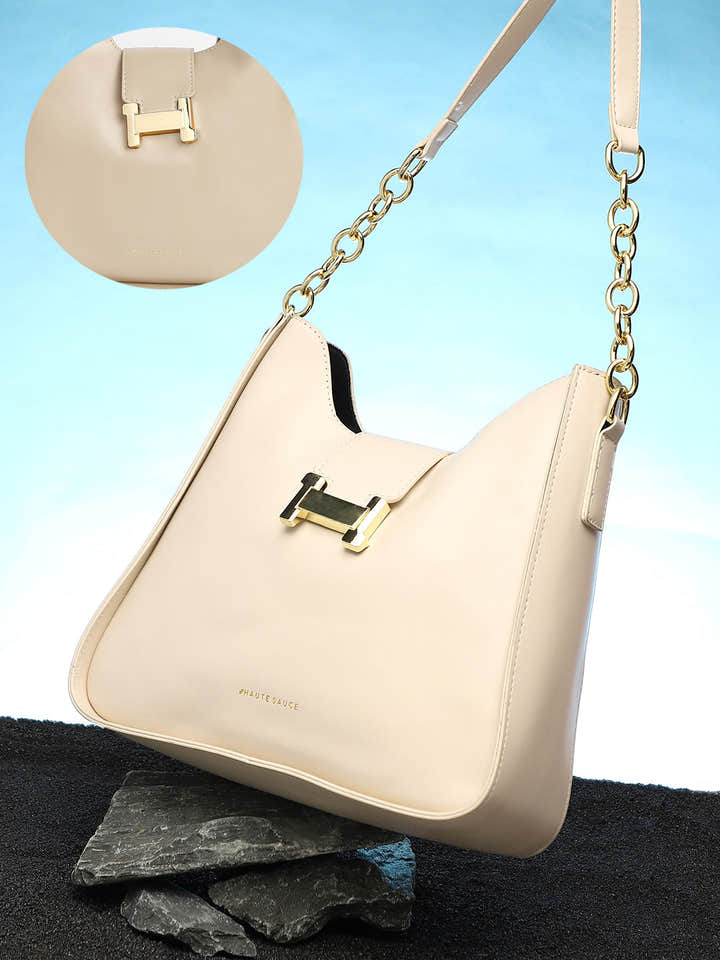 The Monogram Shoulder Bag With Pouch - Ivory White