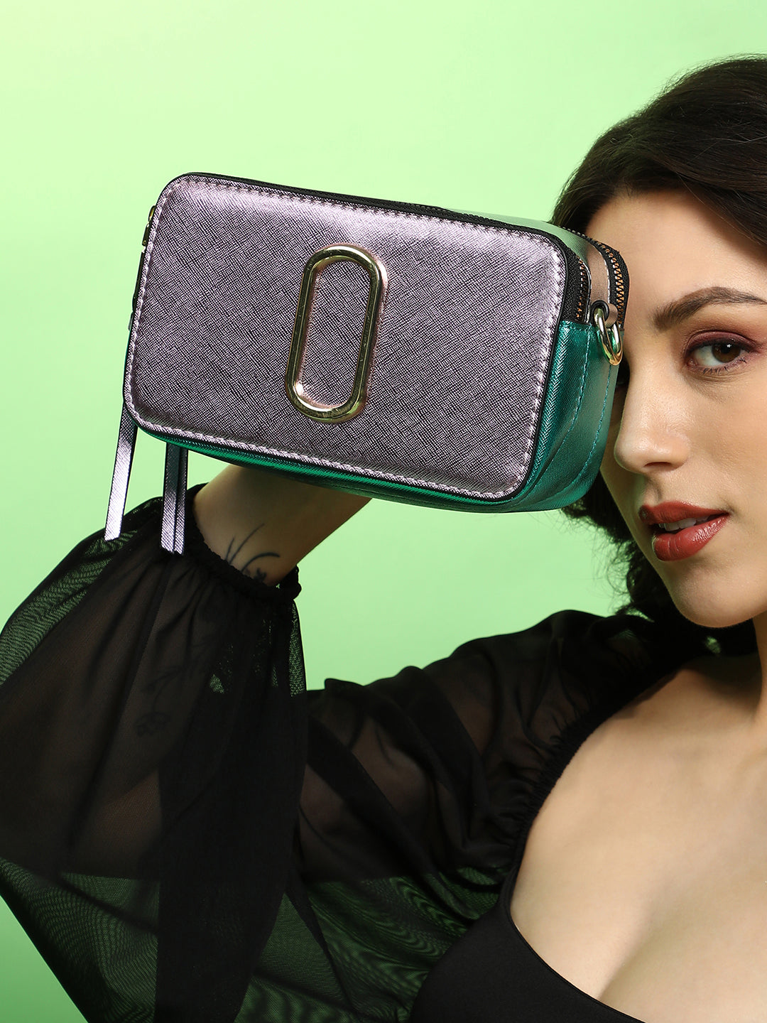 The Block Box Sling Bag - Flamingo Pink