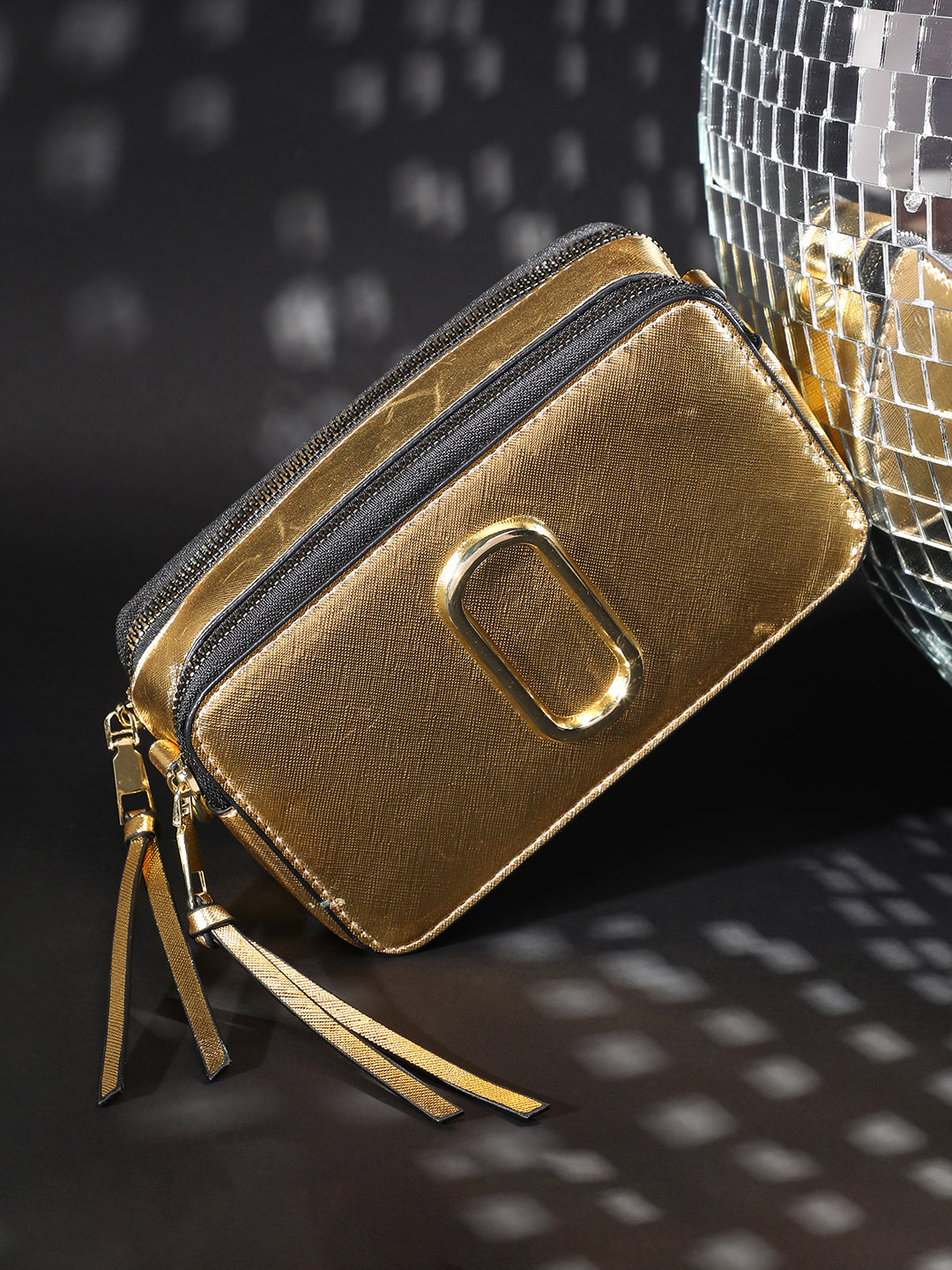 The Block Box Sling Bag - Metallic Gold