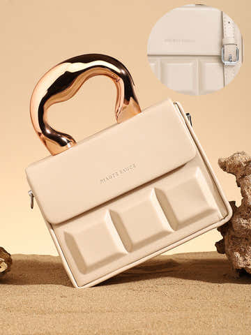 The Caldera Boxed Hand Bag - Beige