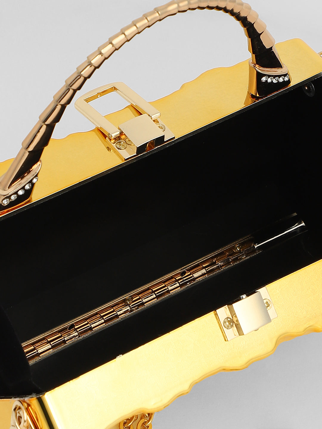 The Dented Serpic Clutch Bag - California Gold