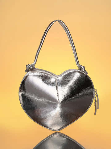 The Coeur Hand Bag - Metallic Silver