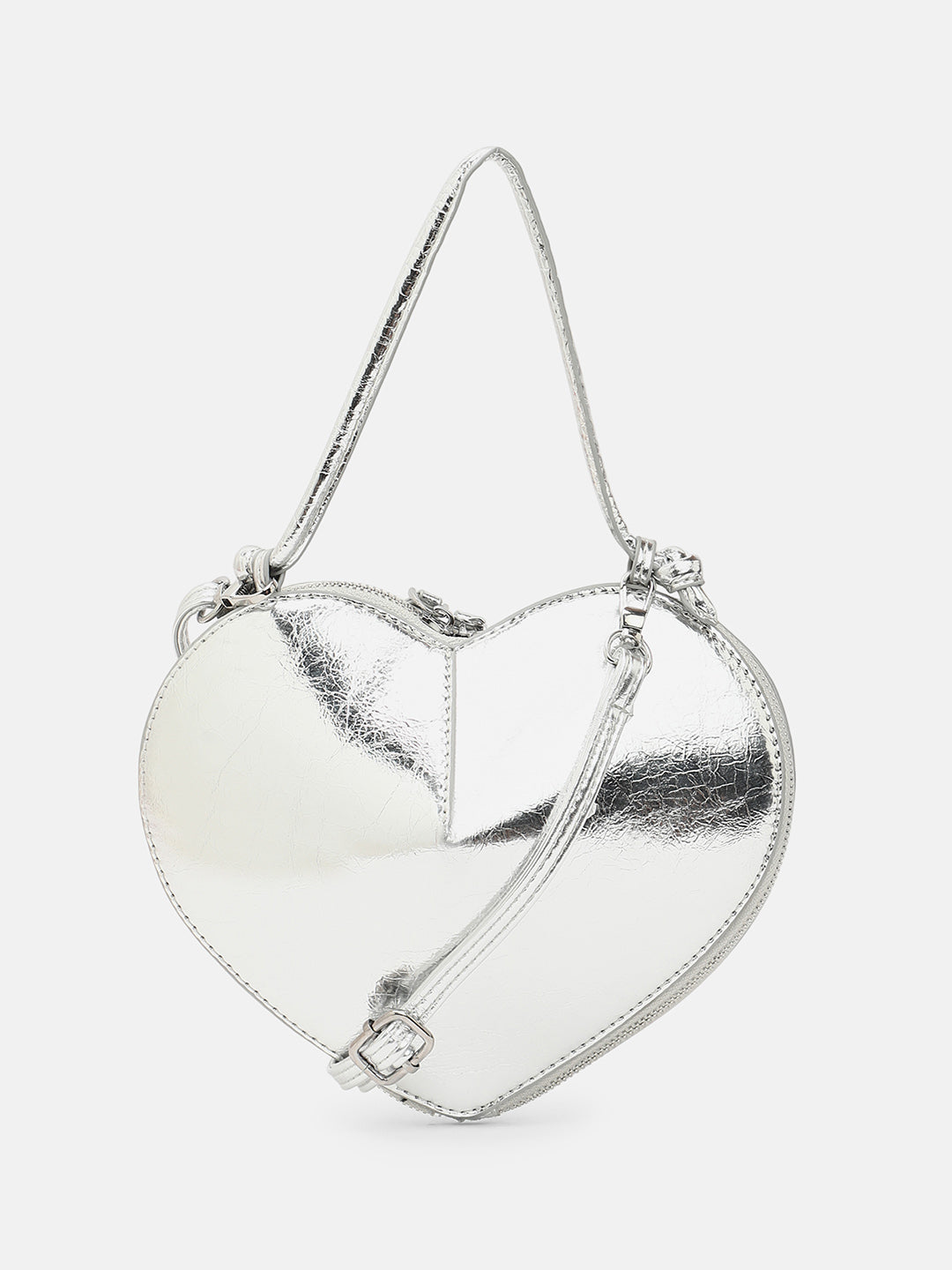 The Coeur Hand Bag - Metallic Silver