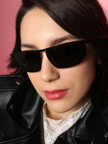 The Sporty Browline Sunglasses - Onyx Black