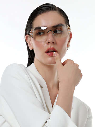The Bling Wrap Sunglasses - Daisy White