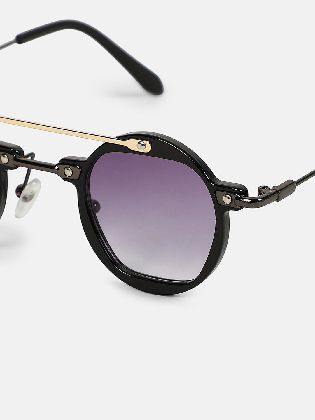 The Circuscore Aviatior Round Sunglass - Onyx Black