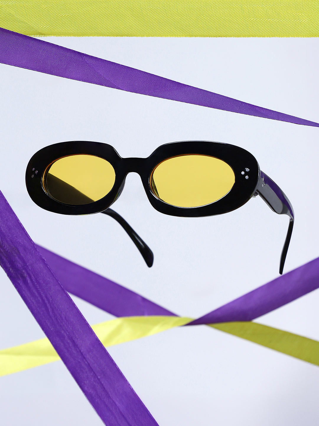 The Audrey Oval Sunglass - Onyx Black