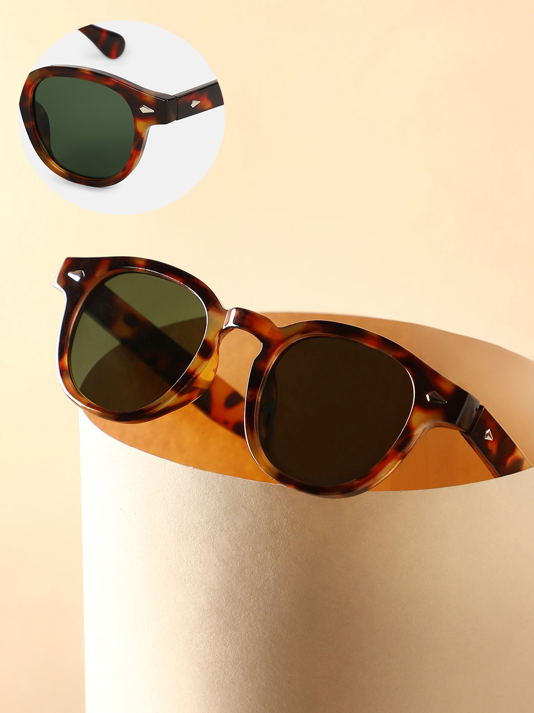 The Safari Tortoiseshell Round Sunglass - Coffee Brown