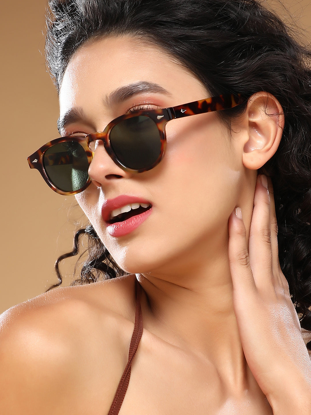 The Safari Tortoiseshell Round Sunglass - Coffee Brown
