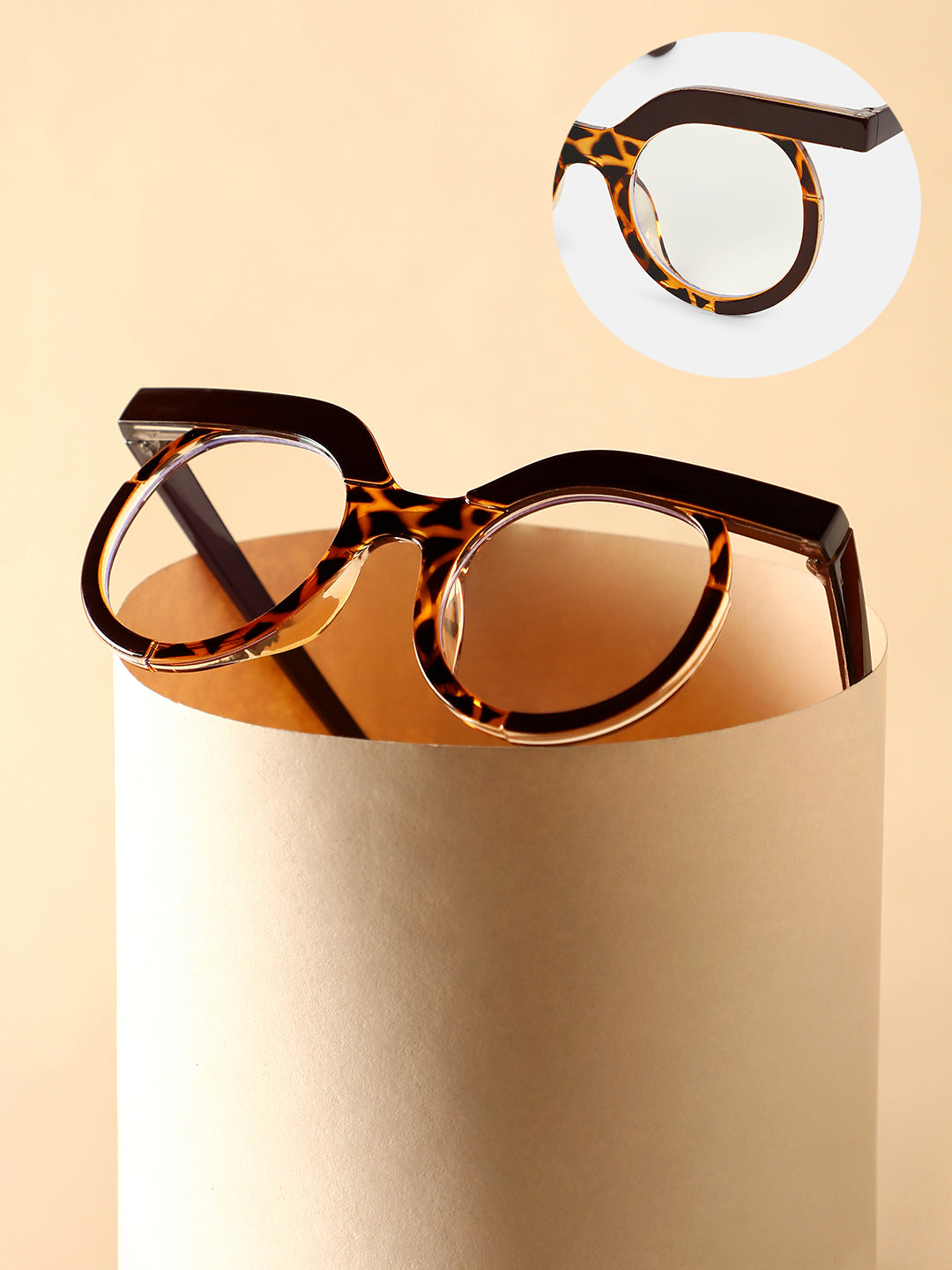 The Hooter Tortoiseshell Round Sunglass - Coffee Brown