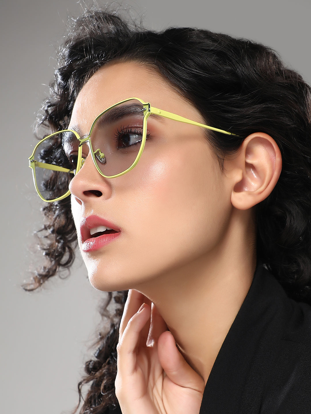 The Rave Oversized Sunglass - Neon Yellow