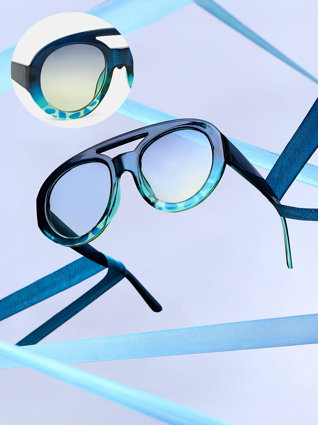 The Bobby Shield Sunglass - Navy Blue