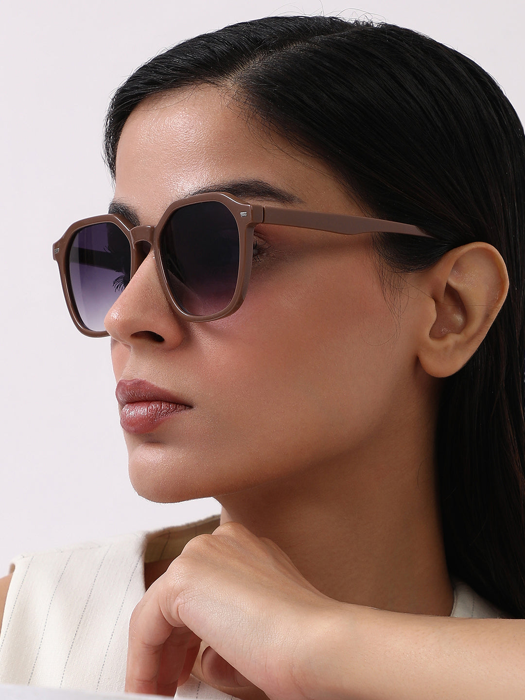 The Day-Out Wayfarer Sunglass - Mocha Brown