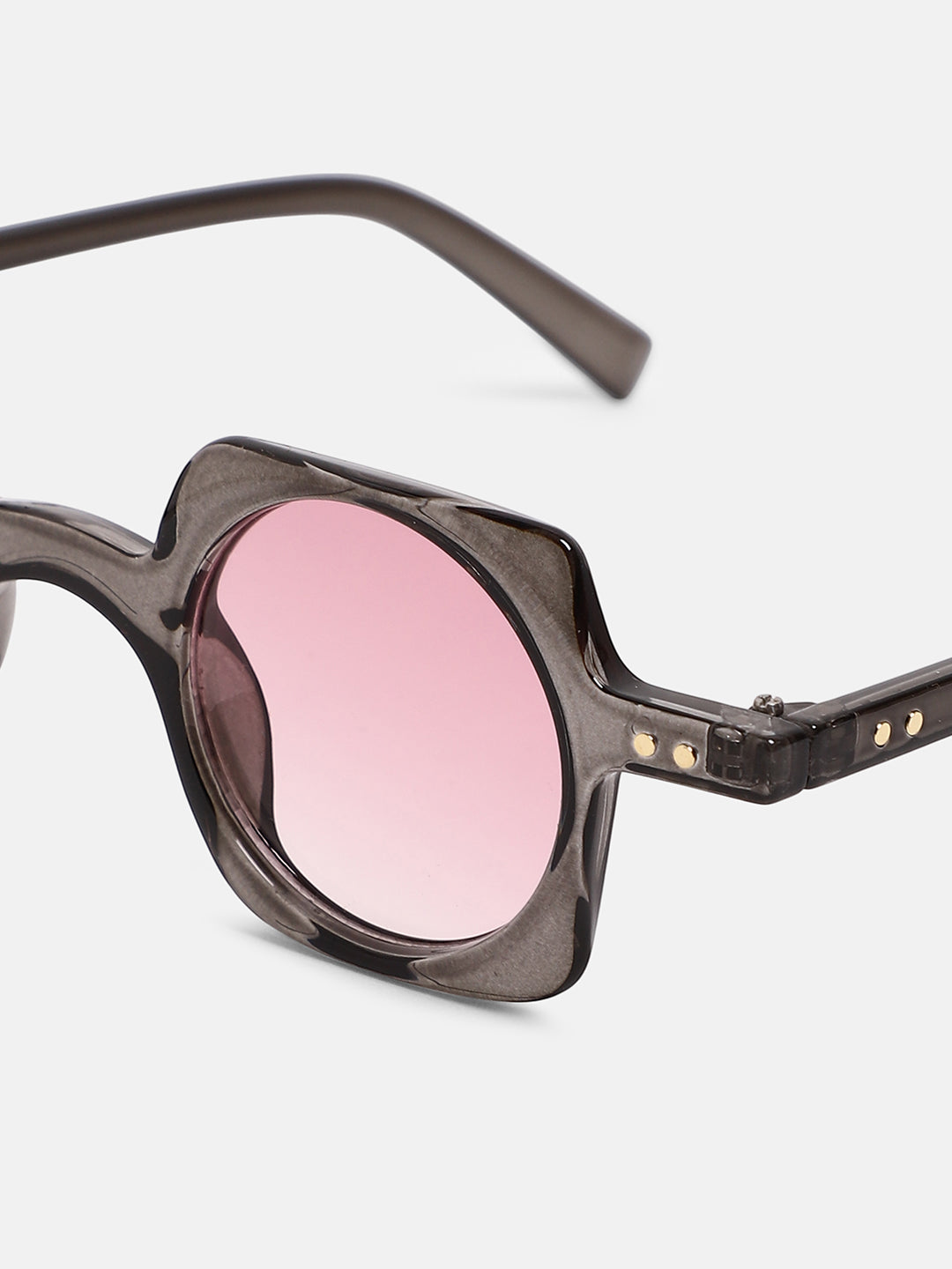 The Carnival Square Sunglass - Charcoal Grey