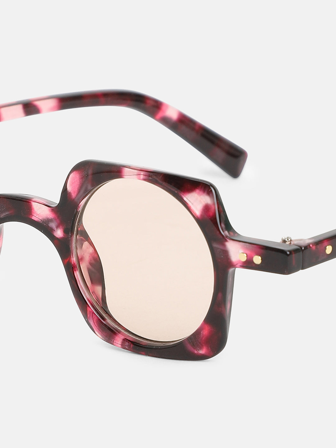 The Carnival Square Sunglass - Berry Pink