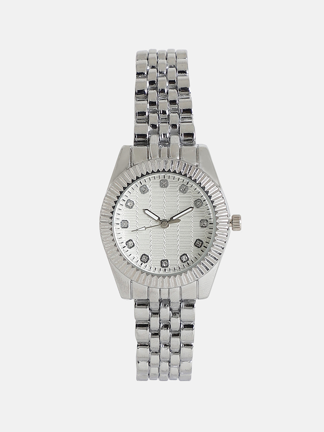 The-Ribbed-H-Link-Round-Watch-With-Bracelet-Combo