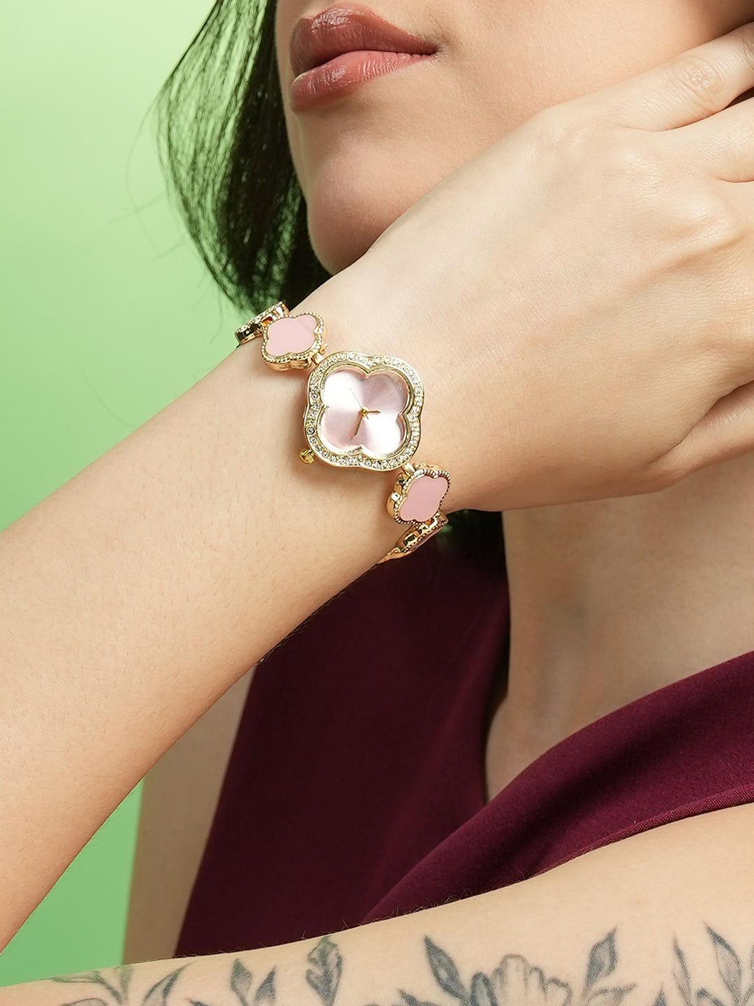The Clover Watch - Blush Pink