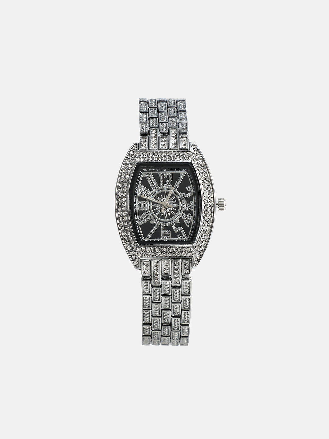 The Celestrial Oblong Watch - Crystal Silver