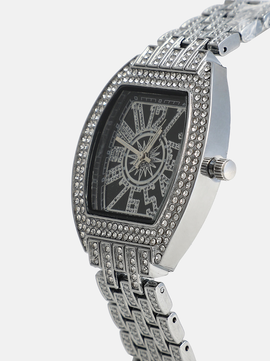 The Celestrial Oblong Watch - Crystal Silver