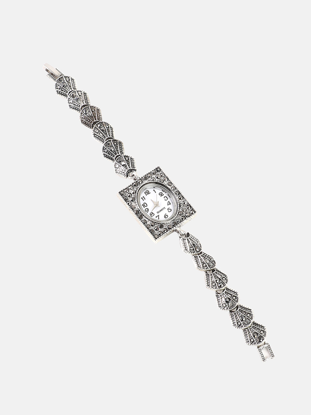 The Seashell Square Watch - Antique Silver