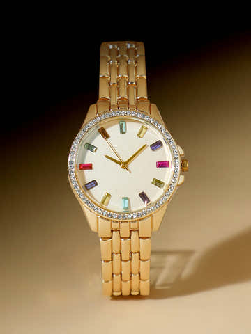 The Prism Crystal Dial Watch-Ivory Gold