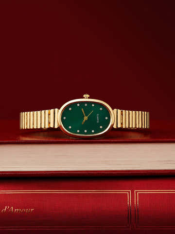The Emerald Oval Watch - Royal Gold