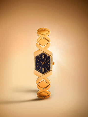 The Emerald Geometry Watch - Vintage Gold