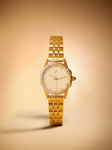 The Emerald Luxe Watch - Antique Gold