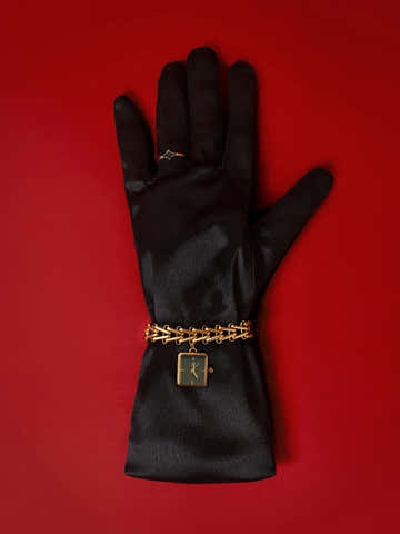 The Noir Charm Chain Watch - Gold
